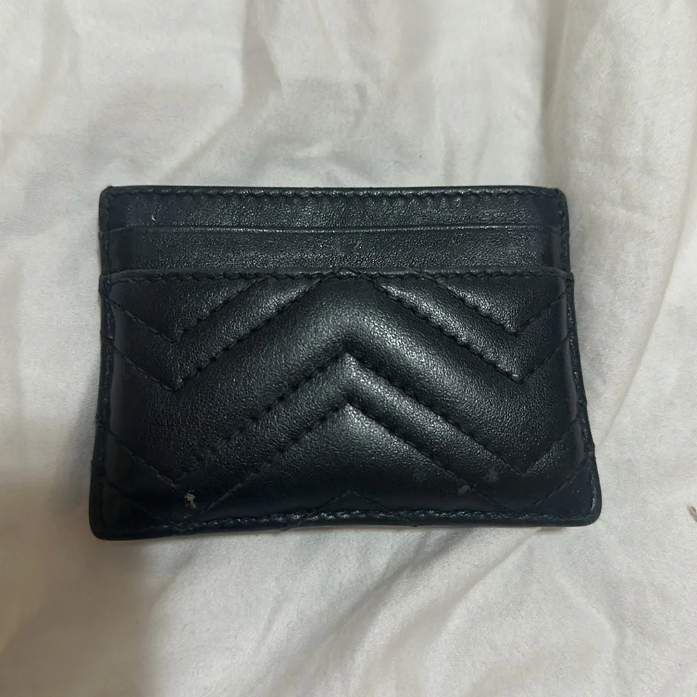Authentic Gucci Black Quilted Leather Card Holder - Picture 5 of 5